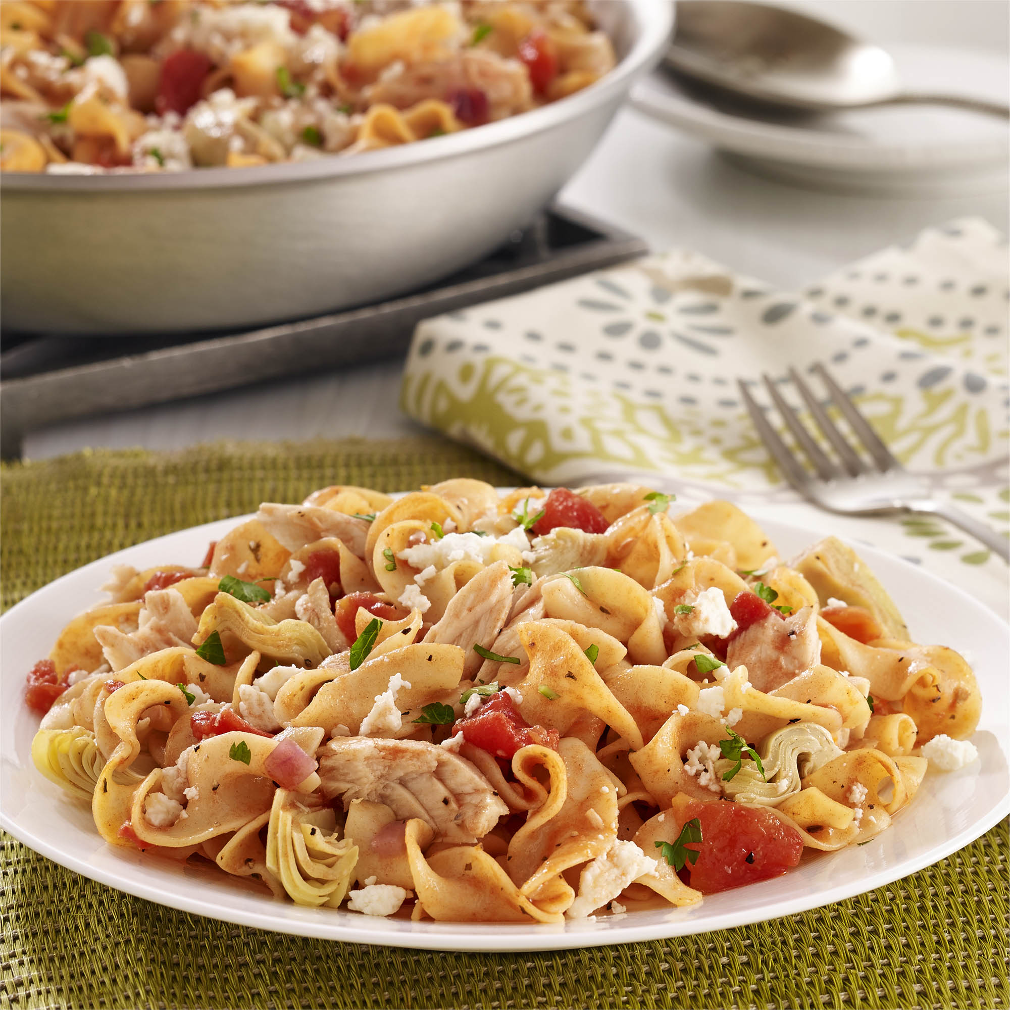 Mediterranean Tuna Noodle Skillet - Golden Grain Recipes | Golden Grain Pasta